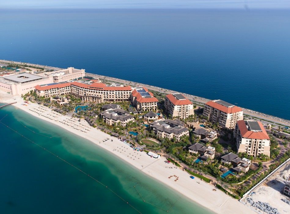 索菲特迪拜棕榈公寓酒店 外观 照片 Aerial view of the resort